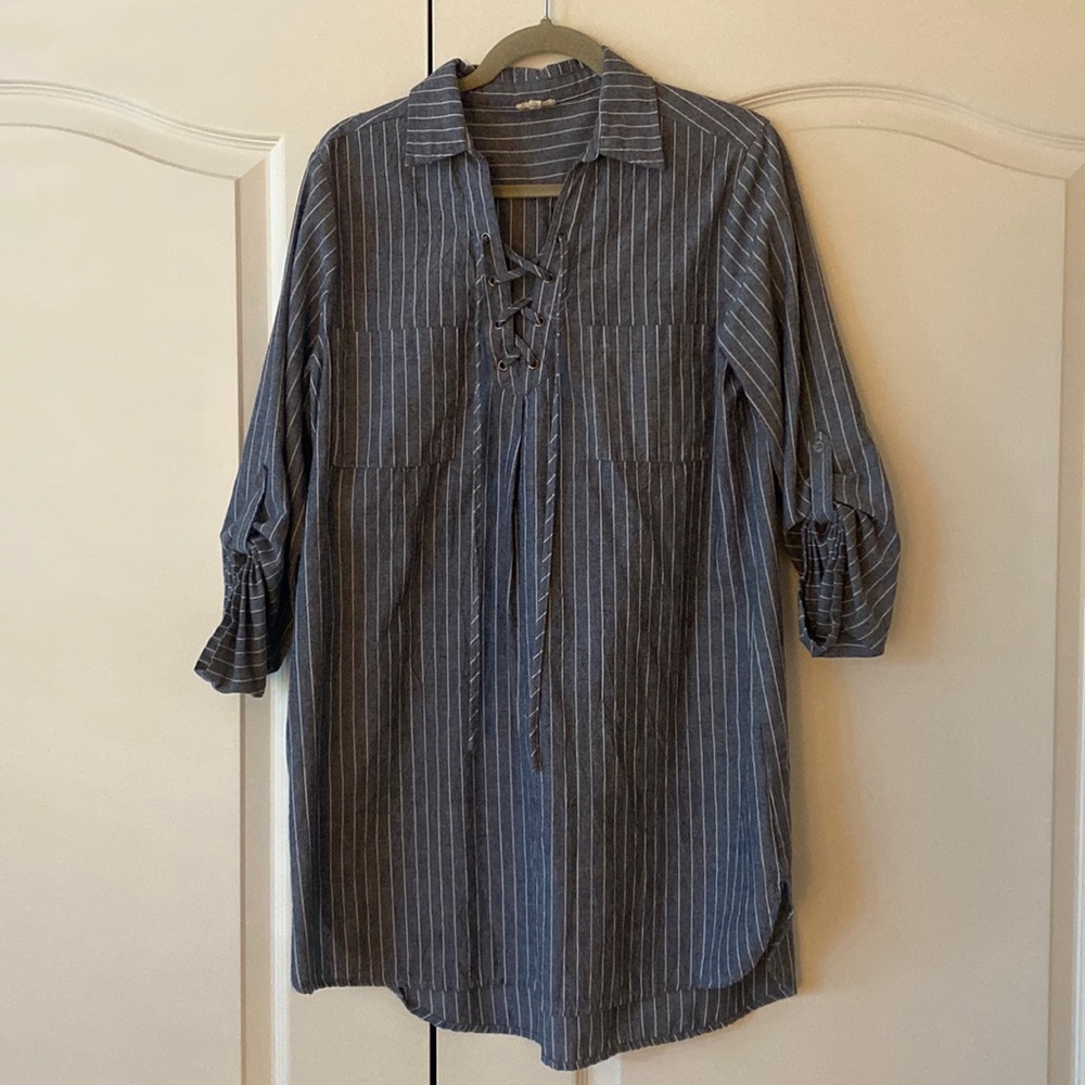 Striped Denim Dress